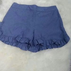 NYC Designer Annelore blue ruffle shorts